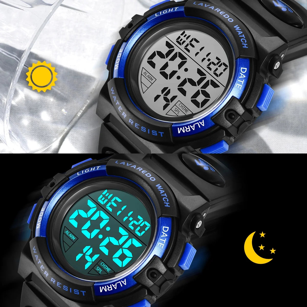 Kids Digital Sports Watch for Age 4-15 Waterproof Watches with Alarm Stopwatch Wrist Watches for Boys Girls Birthday Chriatmas Gift for Kids