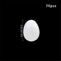 50Pcs Easter Decor White Foam Eggs Easter Party Supplies Kids Favors Gifts Toy DIY Craft Hanging Easter Decorations for Home