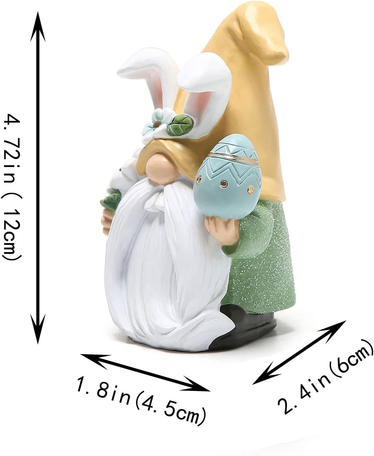 Easter Gnomes Decor Resin Easter Bunny Doll Decoration Home Ornaments Table Decor Valentines Gnomes Resin Decor Gifts (Mrs Gnome)