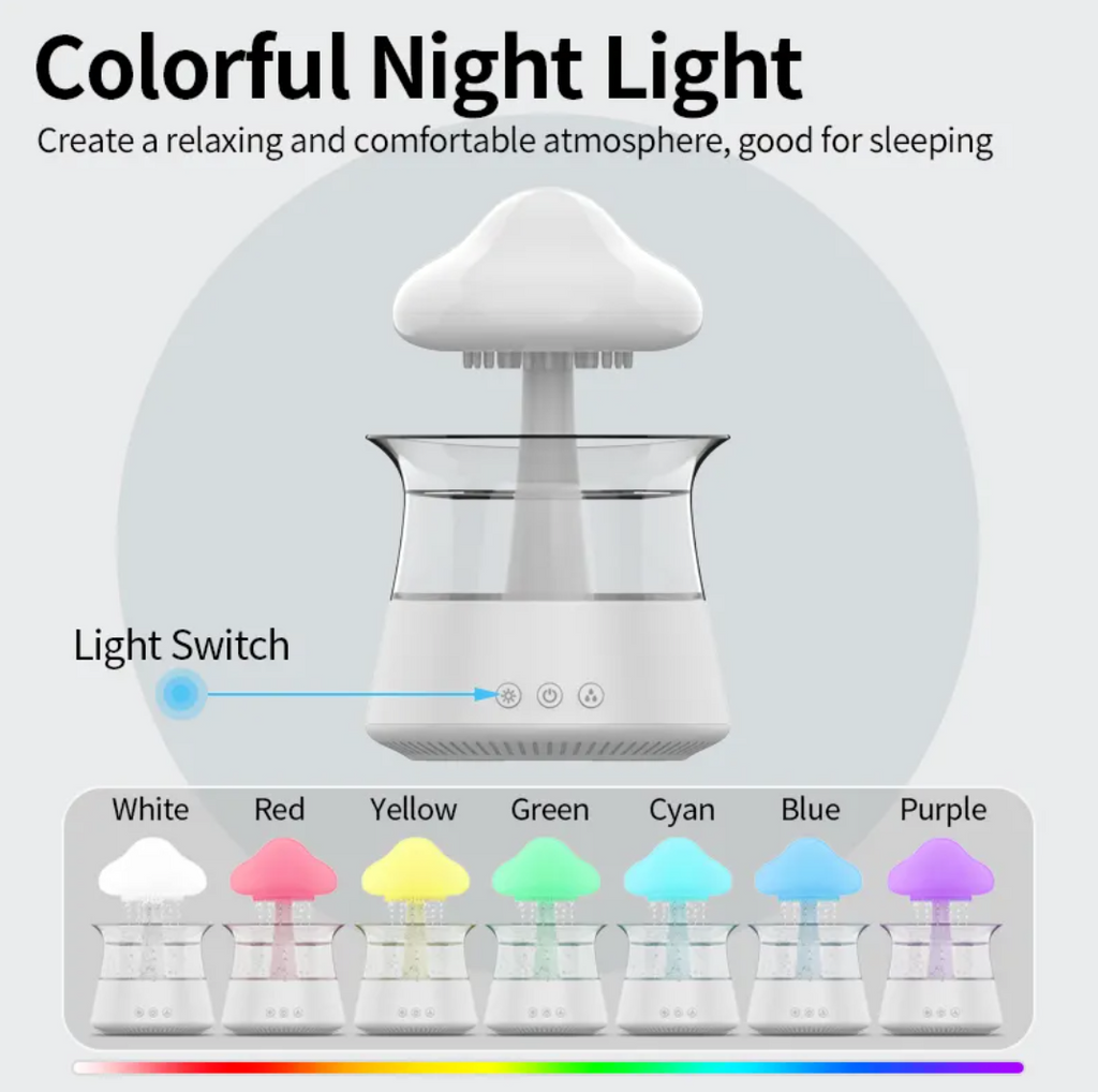 Cloud & Mushroom LED Aroma Diffuser Humidifier