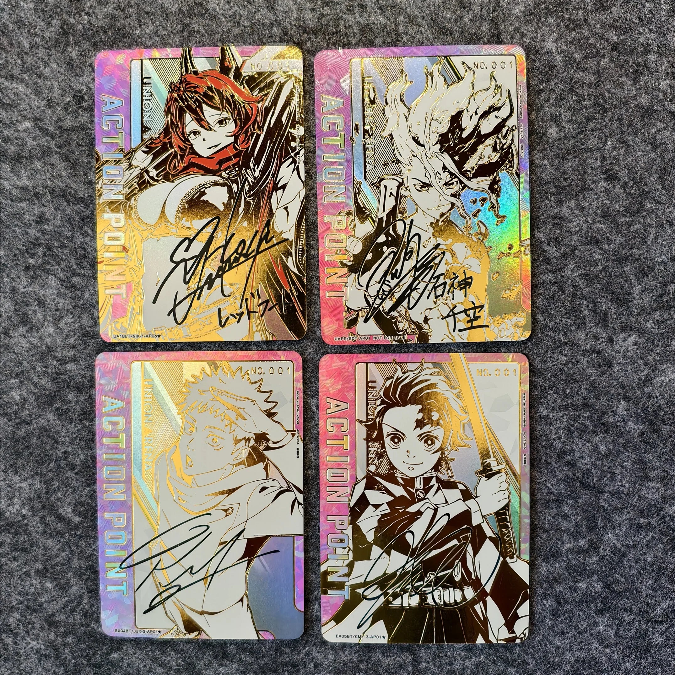 Diy Demon Slayer Nikke Itadori Yuji Self-Control Collect Signature Trading Flash Card Anime Refraction Color Flash Cartoon Ua